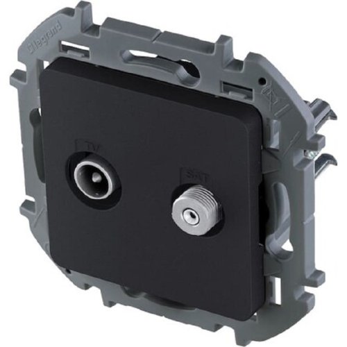 Розетка TV+SAT Звезда без рамки Legrand Inspiria 1-м антрацит картинка